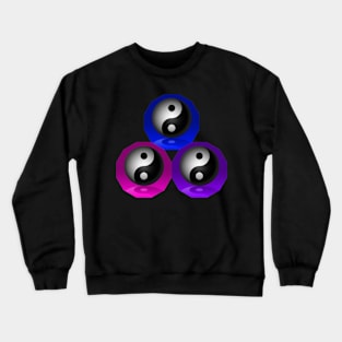 Yin Yang Triangle - Blue, Purple and Pink Crewneck Sweatshirt